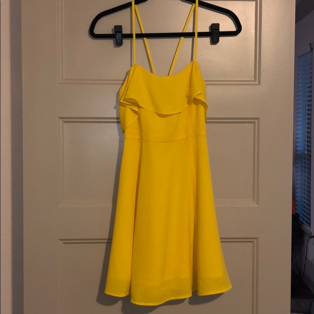 Bright yellow swing dress